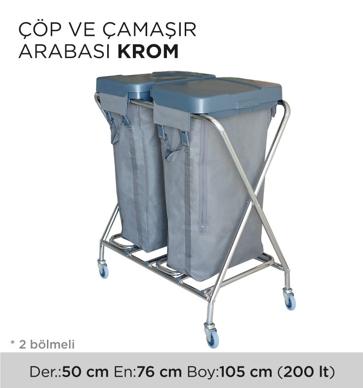 ÇÖP VE ÇAMAŞIR ARABASI KROM