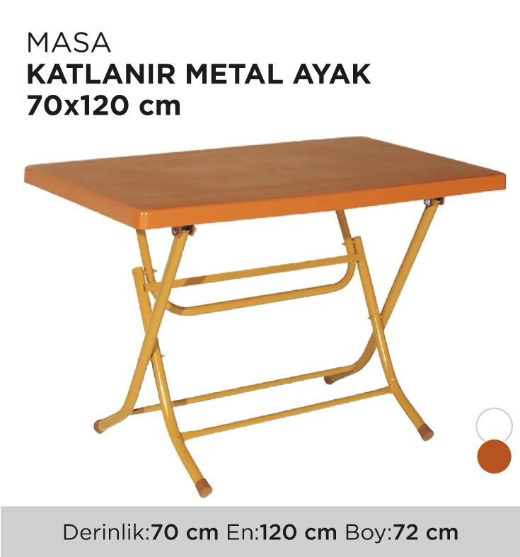 MASA KATLANIR METAL AYAK 70x120CM