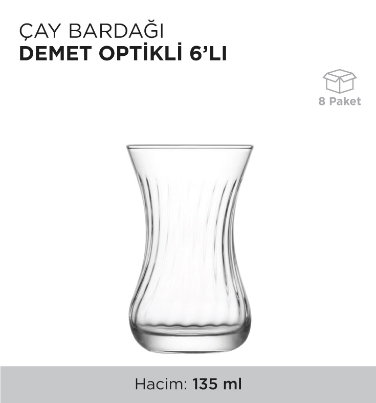 ÇAY BARDAĞI DEMET OPTİKLİ 6'LI