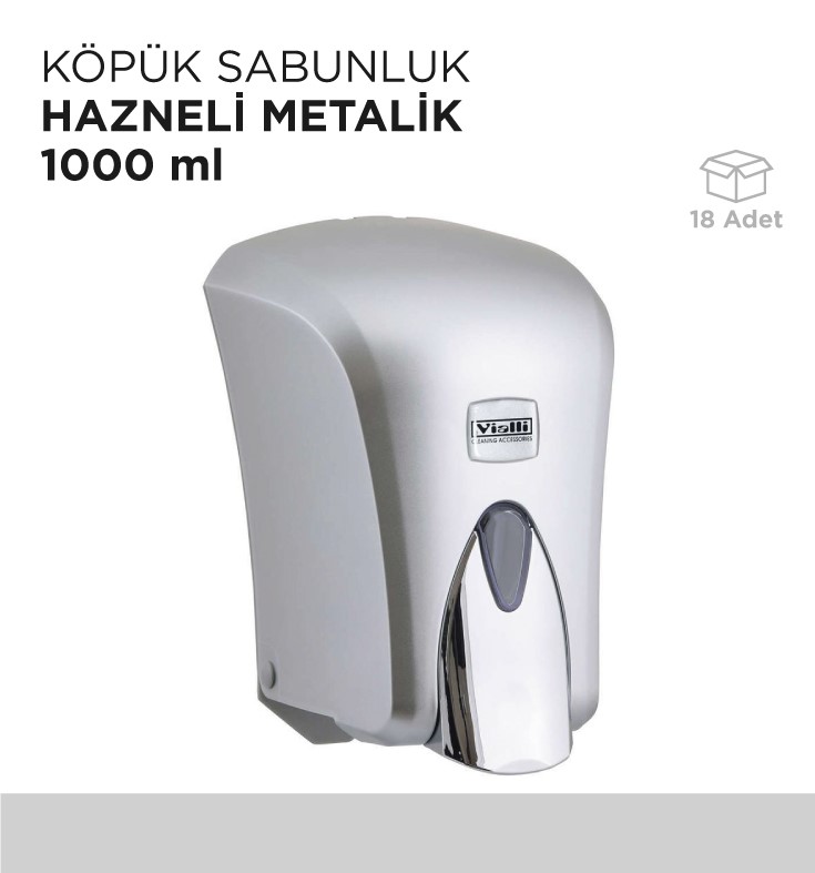 KÖPÜK SABUNLUK HAZNELİ METALİK 1000ML