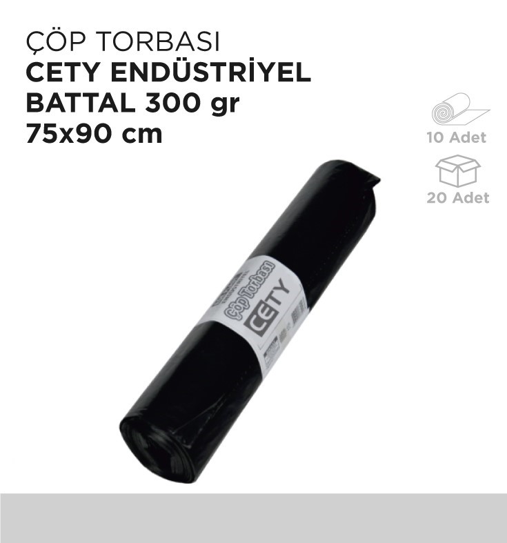 ÇÖP TORBASI CETY ENDÜSTRİYEL BATTAL 300GR 75x90CM