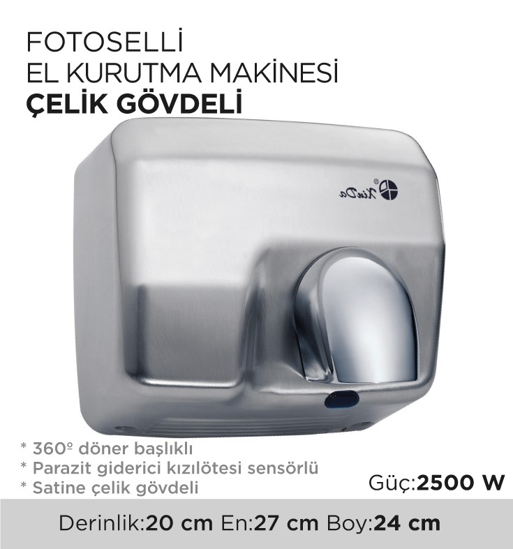 FOTOSELLİ EL KURUTMA MAKİNESİ ÇELİK GÖVDELİ