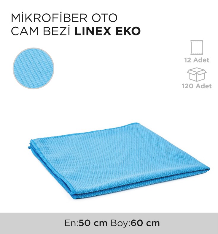 MİKROFİBER OTO CAM BEZİ LINEX EKO