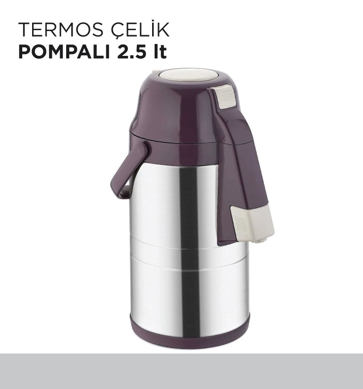 TERMOS ÇELİK POMPALI 2.5LT