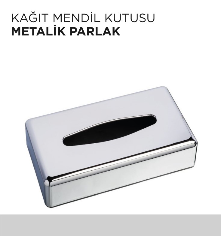 KAĞIT MENDİL KUTUSU METALİK PARLAK