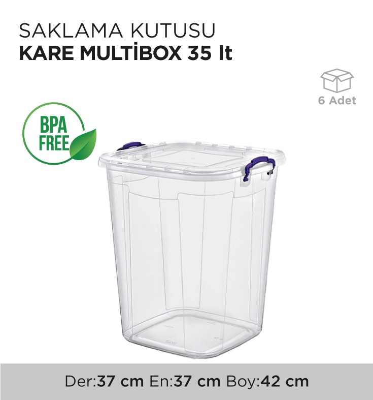 SAKLAMA KUTUSU KARE MULTİBOX 35LT