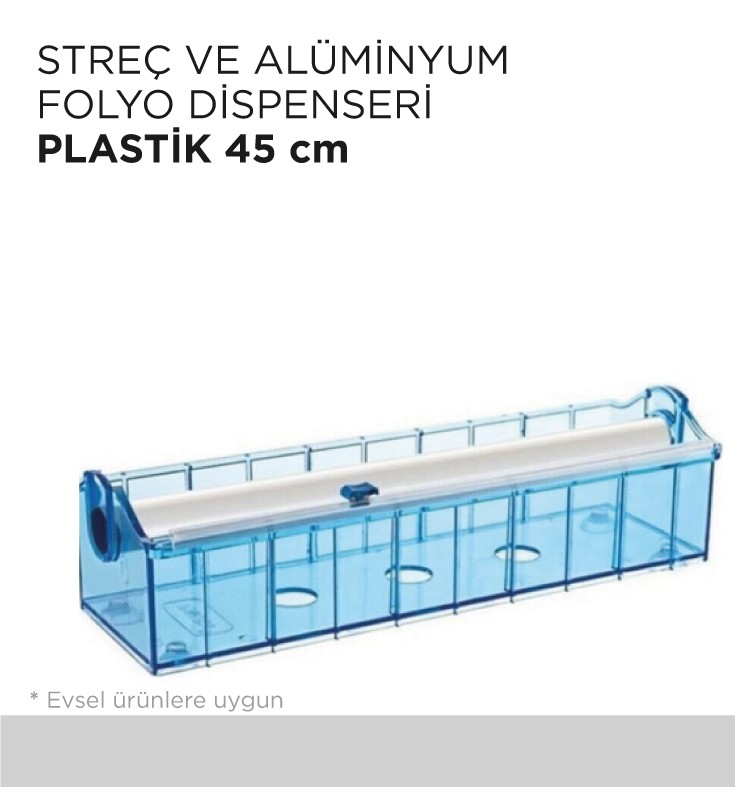 STREÇ VE ALÜMİNYUM FOLYO DİSPENSERİ PLASTİK 45CM