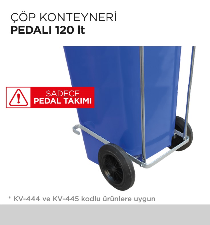 ÇÖP KONTEYNERİ PEDALLI 120LT