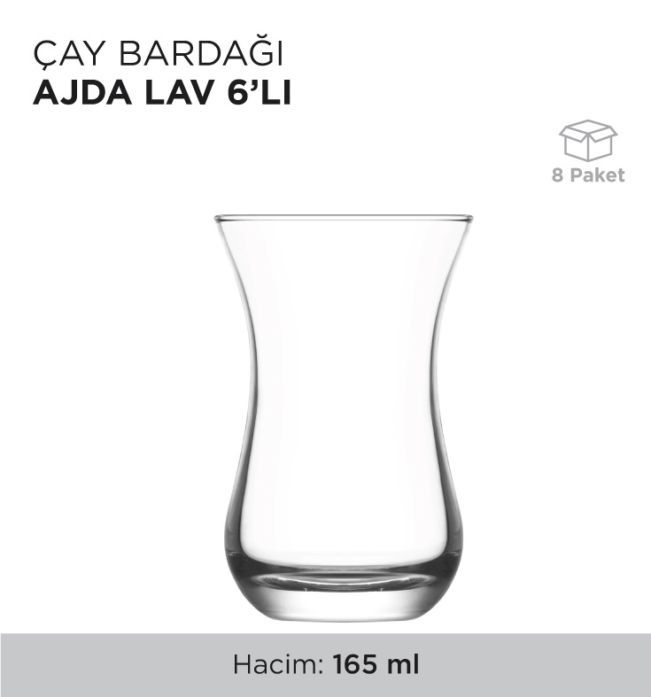 ÇAY BARDAĞI AJDA LAV 6'LI