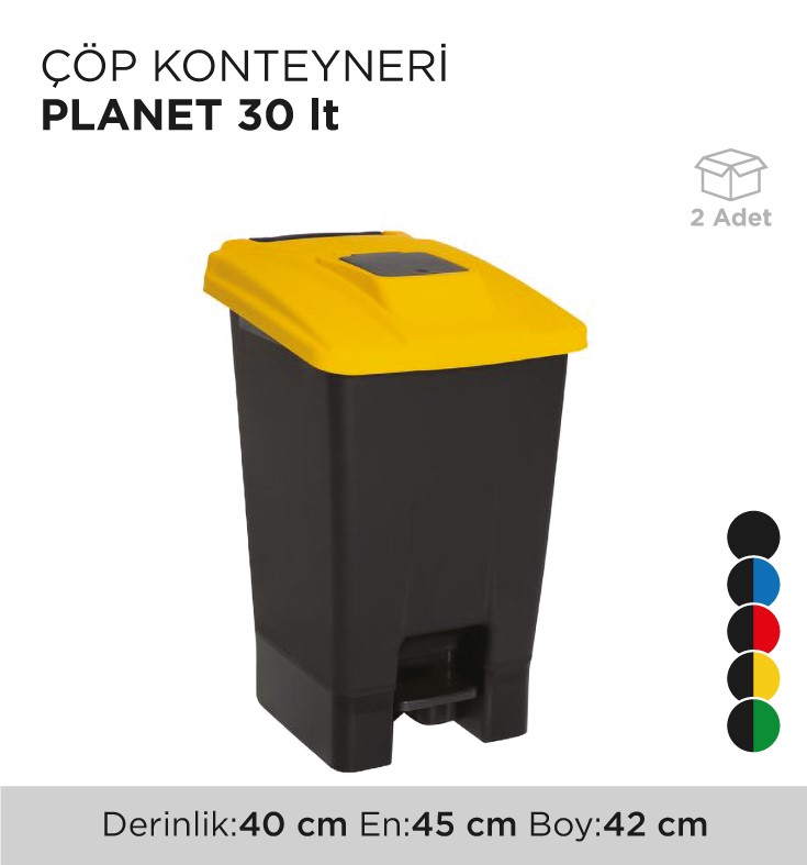 ÇÖP KONTEYNERİ PLANET 30LT