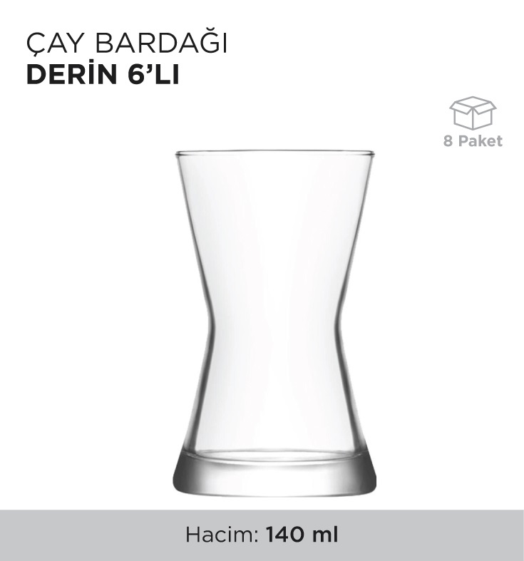 ÇAY BARDAĞI DERİN 6'LI