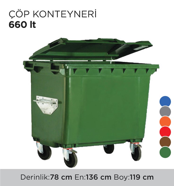 ÇÖP KONTEYNERİ 660LT