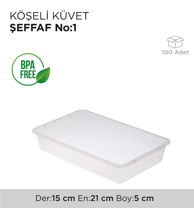 KÖŞELİ KÜVET ŞEFFAF NO 1