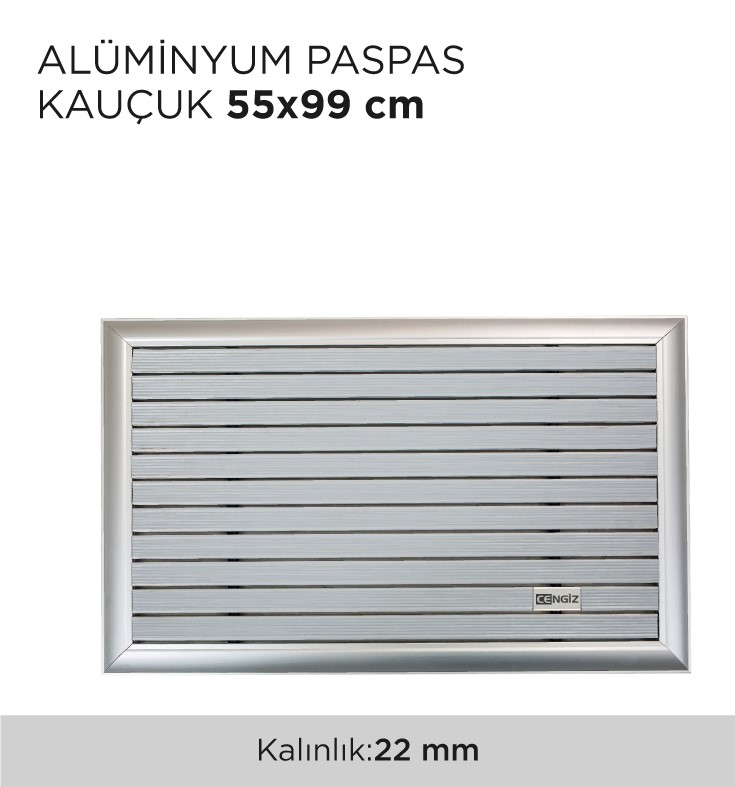 ALÜMİNYUM PASPAS KAUÇUK 55x99CM