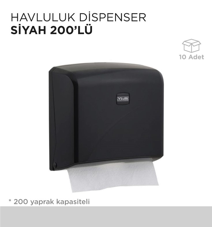 HAVLULUK DİSPENSER SİYAH 200'LÜ