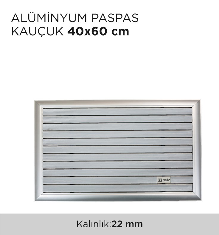 ALÜMİNYUM PASPAS KAUÇUK 40x60CM