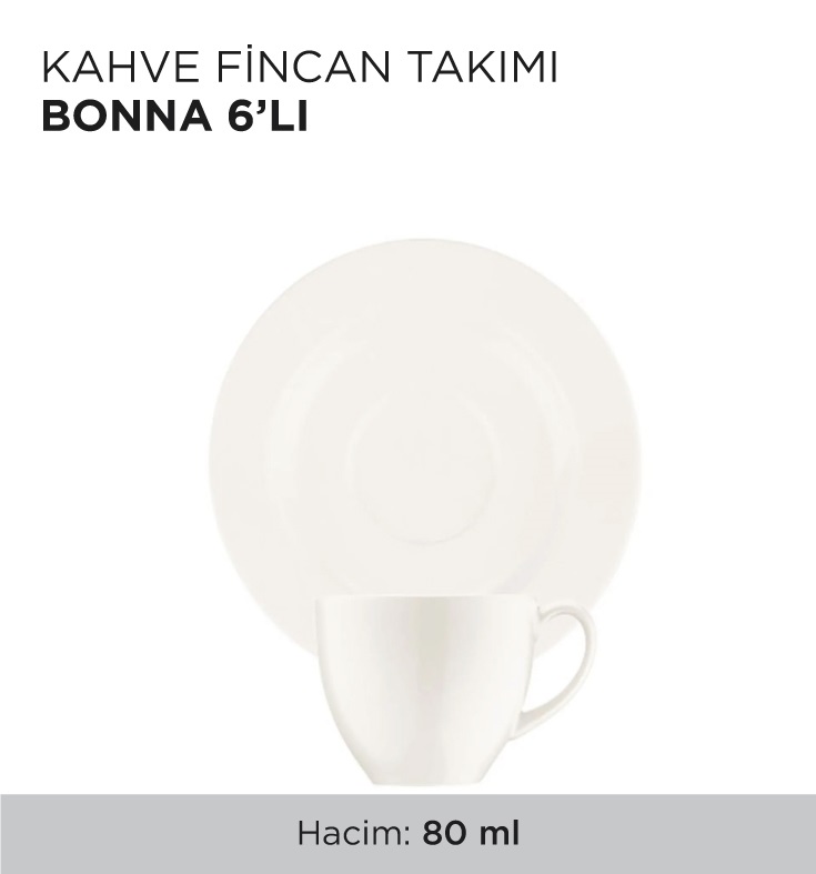 KAHVE FİNCAN TAKIMI BONNA 6'LI